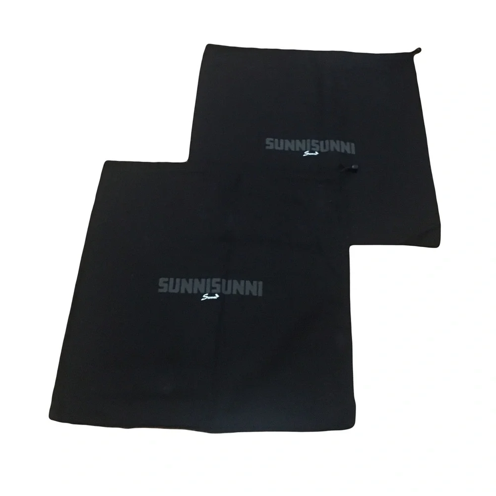 Sunni Sunni Two (2) Black Drawstring Dust bag Garment bags Lightweight Soft